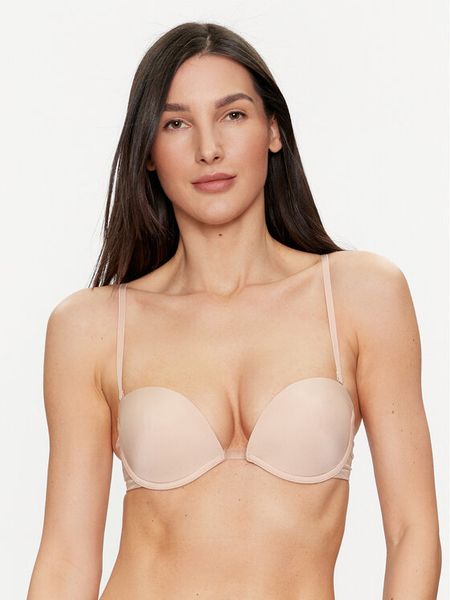 Wonderbra Biustonosz z fiszbiną WB009243 Beżowy. Brązowe biustonosze Wonderbra, bez wzorów, z syntetyku. Za 139.99 zł.