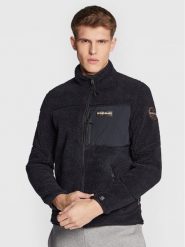 Napapijri Polar Yupik NP0A4GNT Czarny Regular Fit. Czarne bluzy sportowe męskie Napapijri, m, bez wzorów, z polaru, bez kaptura. Za 839.99 zł.