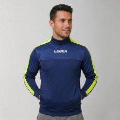 Kurtka Damasco do biegania i treningu niebiesko-żółta fluorescencyjna. Niebieskie kurtki męskie Legea, xl, bez wzorów, z bawełny, sportowe, bez kaptura. Za 84.00 zł.