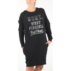 SuperDry Sukienka Czarny. Czarne sukienki damskie Superdry, xxs, bez wzorów, z bawełny, bez kołnierzyka, bez ramiączek. Za 421.95 zł.