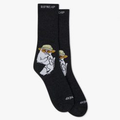 Skarpety Rip N Dip Nermal Thompson czarne. Czarne skarpety męskie RIPNDIP, bez wzorów. Za 127.96 zł.