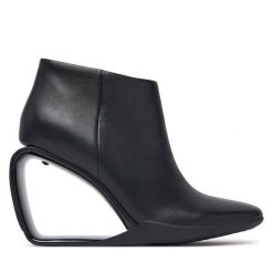 Botki United Nude. Czarne botki damskie United Nude, bez wzorów, bez obcasa, na koturnie, bez zapięcia. Za 1,689.00 zł.