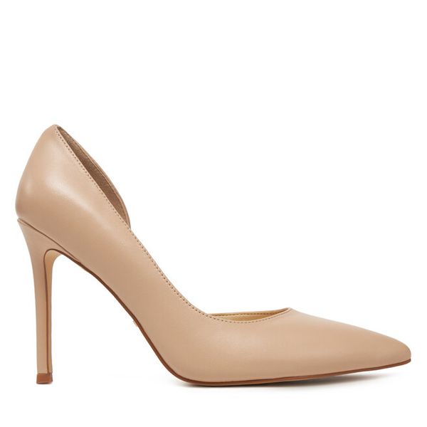 Szpilki DeeZee. Brązowe szpilki damskie DeeZee, bez wzorów, bez obcasa, na szpilce, bez zapięcia. Za 279.99 zł.