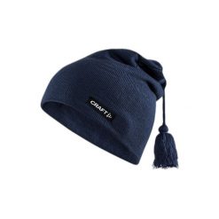 Czapka z dzianiny Craft Core Classic. Niebieskie czapki damskie Craft, bez wzorów, z dzianiny, sportowe. Za 107.00 zł.