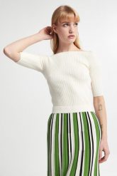Sweter damski z krótkim rękawem Soraia WEEKEND MAX MARA. Swetry nierozpinane damskie Weekend Max Mara, s, bez wzorów, bez kołnierzyka, bez ramiączek. W wyprzedaży za 608.30 zł.