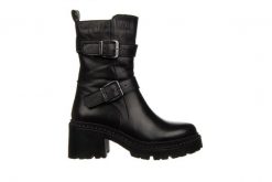 Botki Bayla-161 138 23514 Black 161601, Czarny, Skóra naturalna - 38. Czarne botki damskie Bayla, na zimę, bez wzorów, z gumy, eleganckie, z okrągłym noskiem, za kostkę, bez obcasa, bez zapięcia. W wyprzedaży za 299.00 zł.