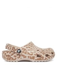 Crocs Klapki Classic Pop Animal Clogs 214153 Beżowy. Brązowe klapki damskie Crocs, bez wzorów, z tworzywa sztucznego, bez obcasa, bez zapięcia. Za 259.99 zł.
