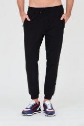 GUESS Czarne męskie spodnie dresowe, Rozmiar XL. Czarne spodnie sportowe męskie Guess, l, z aplikacjami, z dresówki. W wyprzedaży za 255.99 zł.