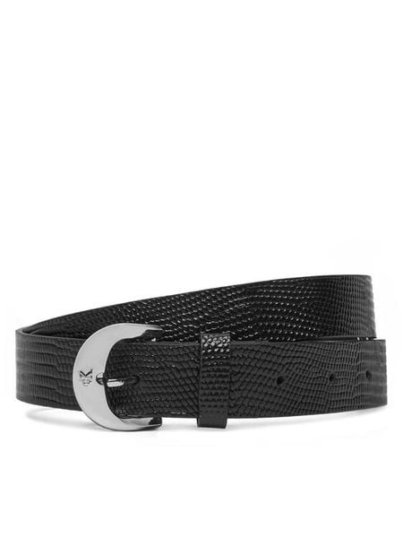 Calvin Klein Pasek Damski Classic Buckle Lizard Emboss 25Mm LV04F7041G Czarny. Czarne paski damskie Calvin Klein, bez wzorów, ze skóry. Za 129.99 zł.