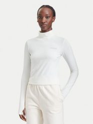 Guess Bluzka V6BP11 K6907 Kremowy Slim Fit. Białe bluzki damskie Guess, s, z aplikacjami, z bawełny, bez kołnierzyka, bez ramiączek. Za 194.99 zł.