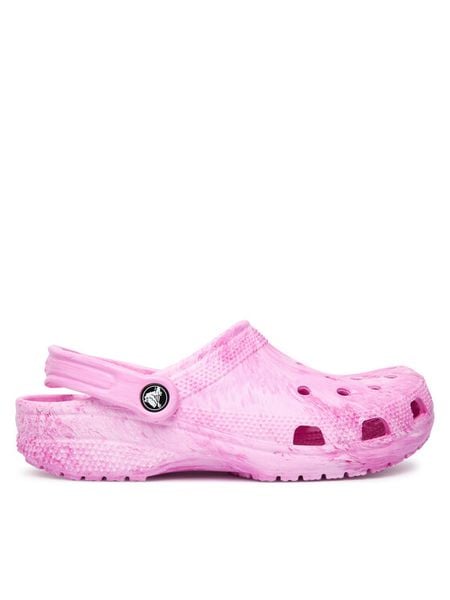 Crocs Klapki Classic Watercolor Marbled Clog 211583 Różowy. Czerwone klapki damskie Crocs, bez wzorów, z tworzywa sztucznego, bez obcasa, bez zapięcia. Za 249.99 zł.