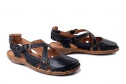 JOSEF SEIBEL 79513 95 100 Rosalie 13 schwarz, sandały damskie. Czarne sandały damskie Josef Seibel, bez wzorów, ze skóry, bez obcasa, bez zapięcia. Za 309.90 zł.