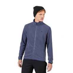 Polarowa kurtka narciarska z pełnym zamkiem Rossignol Strawpile. Niebieskie kurtki sportowe męskie Rossignol, na zimę, bez wzorów, z polaru, bez kaptura, narciarskie. Za 443.00 zł.