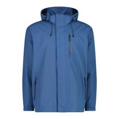 Kurtka trekkingowa z zamkiem błyskawicznym z wentylacją CMP. Niebieskie kurtki męskie CMP, xl, bez wzorów, sportowe, z kapturem. Za 331.50 zł.