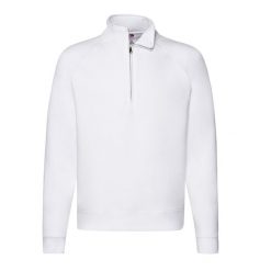 Bluza Męska Premium Z Zamkiem Błyskawicznym. Białe bluzy męskie fruit of the loom, m, bez wzorów, bez ramiączek, bez kaptura. Za 112.99 zł.