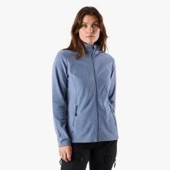 Bluza polarowa hiking damska Swedemount Lofoten Fleece wodoodporna. Niebieskie bluzy damskie SWEDEMOUNT, na zimę, bez wzorów, z polaru, sportowe, bez ramiączek, bez kaptura. Za 185.00 zł.