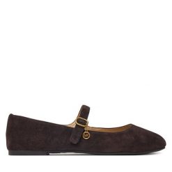 Baleriny MICHAEL Michael Kors. Brązowe balerinki damskie MICHAEL Michael Kors, bez wzorów, bez obcasa, bez zapięcia. Za 569.99 zł.