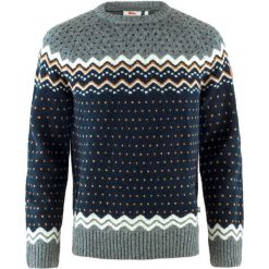 Sweter męski Fjallraven Ovik Knit Sweater. Czarne swetry męskie Fjällräven, na zimę, l, bez wzorów, z dzianiny, klasyczne, bez kołnierzyka, bez ramiączek. Za 1,029.55 zł.