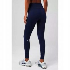 FABLETICS Damskie Legginsy Sportowe Wysoki Stan Oasis PureLuxe. Niebieskie legginsy damskie FABLETICS, l, bez wzorów, z elastanu, z podwyższonym stanem, długie, na fitness i siłownię. Za 299.99 zł.