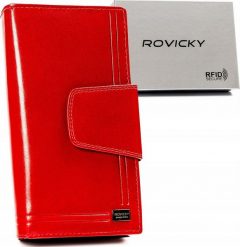 Rovicky Duży portfel damski ze skóry naturalnej na zamek i zatrzask - Rovicky NoSize. Portfele damskie ROVICKY, ze skóry. Za 164.68 zł.
