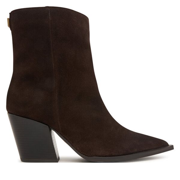Botki Steve Madden. Brązowe botki damskie Steve Madden, bez wzorów, bez obcasa, na słupku, bez zapięcia. Za 859.99 zł.