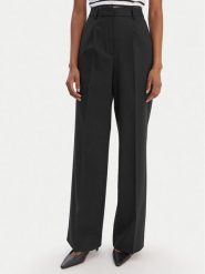 Tommy Hilfiger Spodnie materiałowe Timeless WW0WW48801 Czarny Wide Leg. Czarne spodnie materiałowe damskie Tommy Hilfiger, bez wzorów, z materiału. Za 699.99 zł.