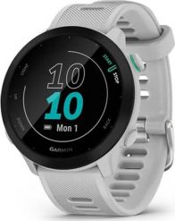 Zegarek sportowy Garmin Forerunner 55 Biały (010-02562-11). Białe zegarki sportowe Garmin, bez wzorów. Za 655.55 zł.
