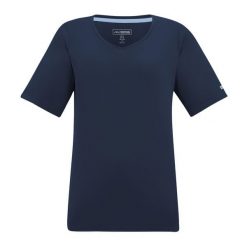 T-shirt Damski W Serek Fingal. Niebieskie t-shirty damskie Regatta, bez wzorów, casualowe, bez kołnierzyka, bez ramiączek. Za 76.99 zł.