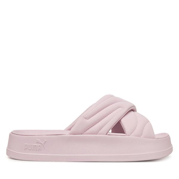 Klapki Puma. Czerwone klapki damskie Puma, bez wzorów, bez obcasa, bez zapięcia. Za 159.99 zł.