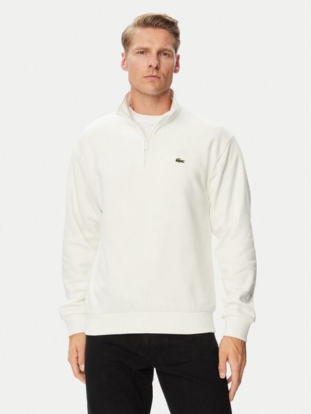 Lacoste Bluza SH8866 Kremowy Regular Fit. Białe bluzy męskie Lacoste, m, bez wzorów, z bawełny, bez ramiączek, bez kaptura. Za 575.99 zł.