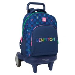 Plecak szkolny Benetton Damero Granatowy. Niebieskie plecaki męskie Benetton, bez wzorów, z poliesteru. Za 346.15 zł.