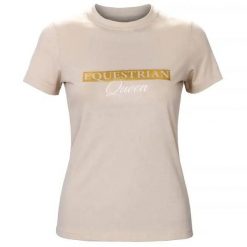 Koszulka z krótkim rękawem damska Equestrian Queen Jade 24SS. Zielone bluzki damskie EQUESTRIAN QUEEN, m, bez wzorów, sportowe, bez kołnierzyka, bez ramiączek. Za 136.99 zł.