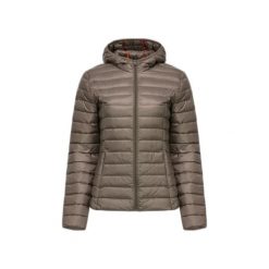 Kurtka puchowa damska Cloe Noos. Brązowe kurtki sportowe damskie Jott, l, bez wzorów, z puchu, bez ramiączek, bez kaptura, narciarskie. Za 735.50 zł.