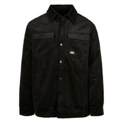 Męska Sztruksowa Kurtka Koszulowa. Czarne kurtki męskie Urban Classics, m, bez wzorów, ze sztruksu, sportowe, bez kaptura. Za 254.99 zł.