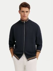 Bugatti Bluza 8750-75080C Granatowy Regular Fit. Niebieskie bluzy męskie Bugatti, m, bez wzorów, z syntetyku, bez ramiączek, bez kaptura. Za 539.99 zł.