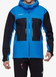 Kurtka przeciwdeszczowa Mammut Taiss HS Hooded Jacket. Niebieskie kurtki męskie Mammut, m, bez wzorów, z poliamidu, bez kaptura. Za 1,627.99 zł.