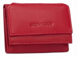Portfel damski Rovicky R-18-LFN czerwony. Czerwone portfele damskie ROVICKY, ze skóry. Za 45.00 zł.