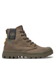 Palladium Trapery Pampa Surplus 74389-213-M Brązowy. Brązowe buty zimowe męskie Palladium, bez wzorów, z materiału, bez obcasa, bez zapięcia. Za 289.99 zł.