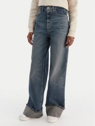 Tommy Jeans Jeansy Claire DW0DW22629 Granatowy Wide Leg. Niebieskie jeansy damskie Tommy Jeans, bez wzorów, z bawełny. Za 489.99 zł.