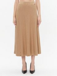 TWINSET Spódnica trapezowa 232TT3172 Brązowy Regular Fit. Brązowe spódnice damskie Twinset, s, bez wzorów, z wiskozy, trapezowe. Za 1,289.00 zł.