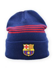 Czapka FC Barcelona - oficjalna licencjonowana. Niebieskie czapki damskie FC BARCELONA, bez wzorów, z gumy. Za 99.00 zł.