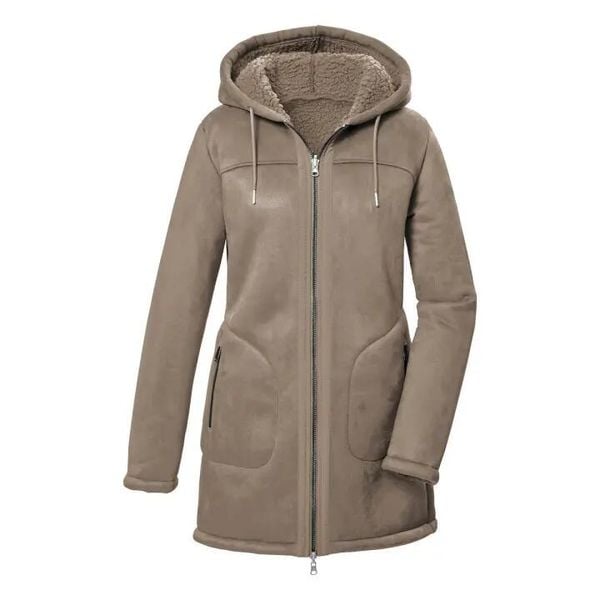 Parka damska z kapturem Killtec GW 63. Białe parki damskie GIGA DX, bez wzorów, z materiału, z kapturem. Za 429.00 zł.