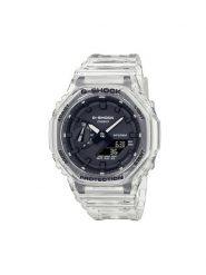 G-Shock Zegarek GA-2100SKE-7AER Biały. Białe zegarki męskie G-Shock, bez wzorów. Za 419.99 zł.