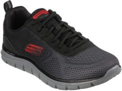 Skechers buty męskie Track Ripkent 232399 BKCC - czarne 48,5 U. Czarne buty sportowe męskie Skechers, bez wzorów, bez zapięcia. Za 299.99 zł.