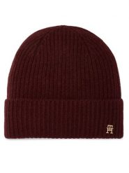 Tommy Hilfiger Czapka AW0AW19098 Bordowy. Czerwone czapki damskie Tommy Hilfiger, na zimę, bez wzorów, z kaszmiru. Za 369.99 zł.