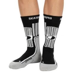 Odzież Skarpety unisex SkatePro Coolmax Inline Skarpety 2-Pak - Czarny - 43-45. Biała skarpetki damskie SKATEPRO, bez wzorów. Za 124.99 zł.