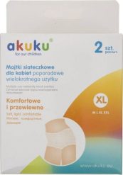 Majtki poporodowe Akuku Akuku Majtki siateczkowe dla kobiet poporodowe XL - 2 sztuki. Majtki damskie Akuku. Za 13.62 zł.