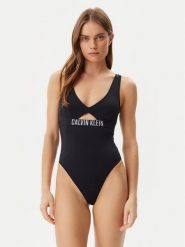 Calvin Klein Swimwear Strój kąpielowy KW0KW02746 Czarny. Czarne stroje kąpielowe damskie Calvin Klein Swimwear, xs, bez wzorów, z syntetyku. Za 269.99 zł.