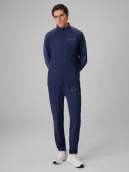 4F Spodnie treningowe szybkoschnące męskie 4F x Robert Lewandowski - granatowe L. Niebieskie spodnie materiałowe męskie 4F, l, bez wzorów, z dresówki, na fitness i siłownię. Za 229.99 zł.