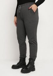 Szare Spodnie Dresowe z Polarem i Wsuwanymi Kieszeniami Esanoria. Szare spodnie dresowe damskie Born2be, bez wzorów, z dresówki, sportowe, długie. Za 34.99 zł.